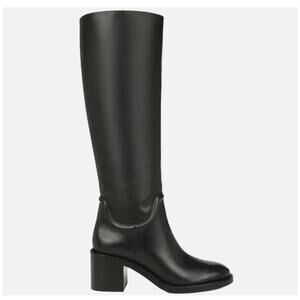 Vince Women's Fabian Knee High Boots Smooth Black Leather Size 6.5 NWOB Dressy